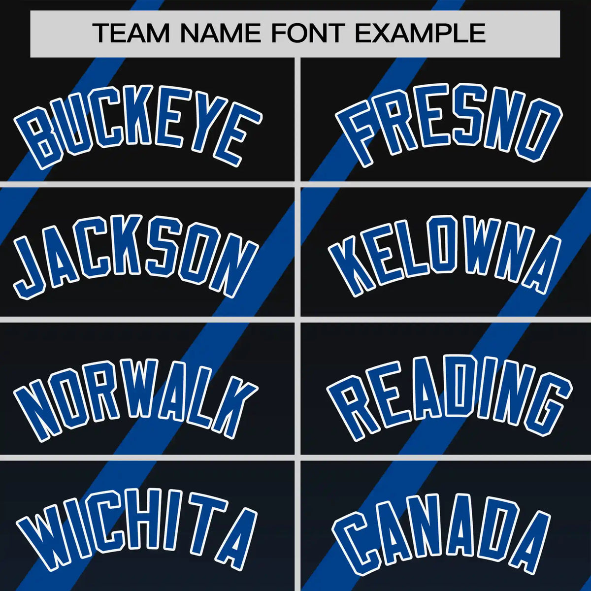 Custom Black-Royal Blue Gradient Fashion Diagonal Stripe Performance T-Shirt