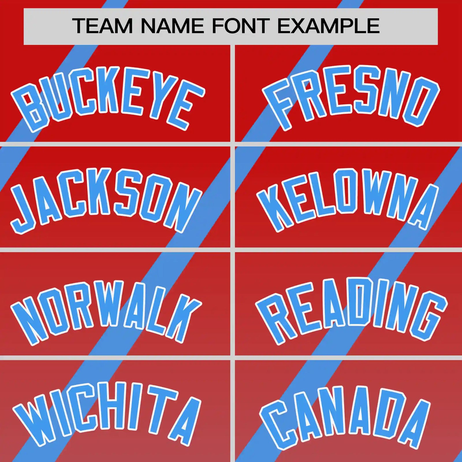 Custom Red-Powder Blue Gradient Fashion Diagonal Stripe Performance T-Shirt