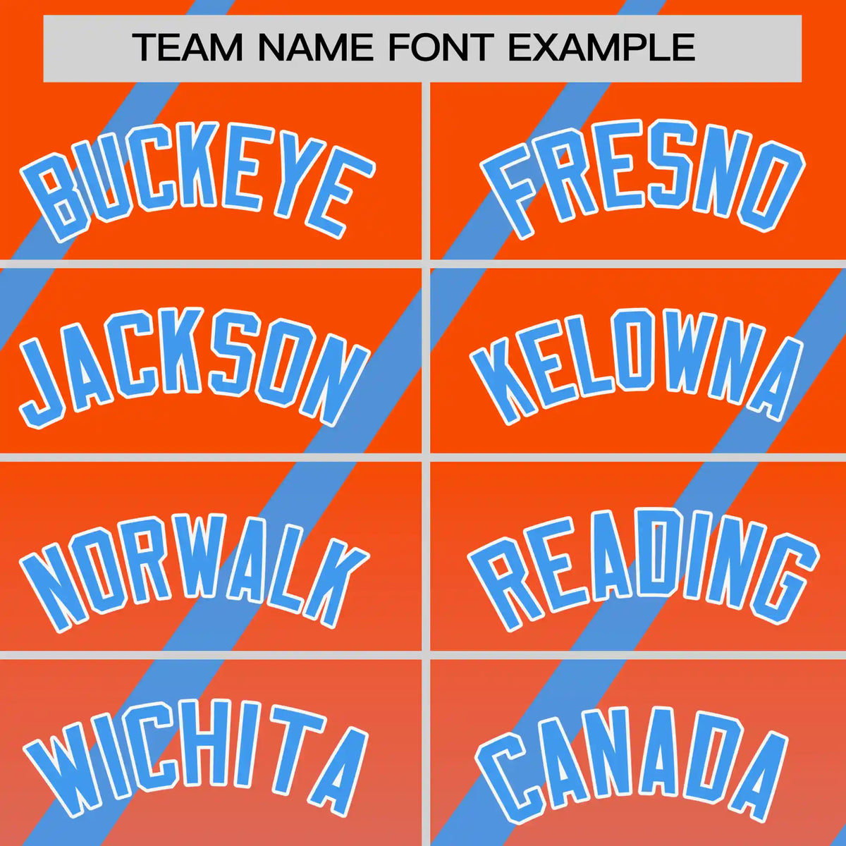 Custom Orange-Powder Blue Gradient Fashion Diagonal Stripe Performance T-Shirt