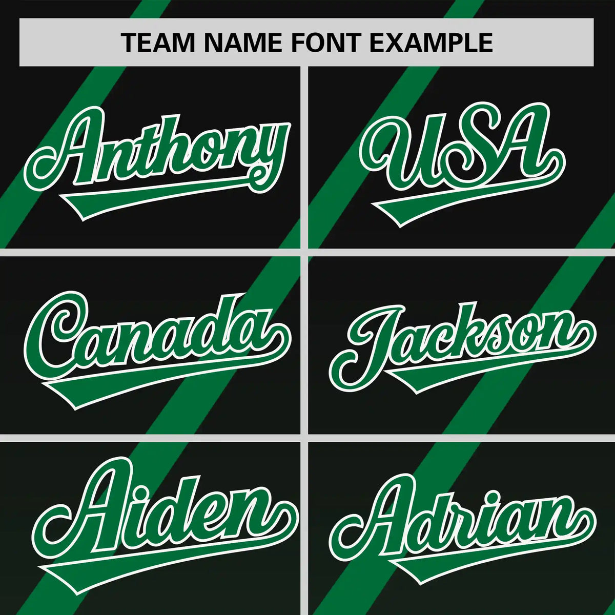 Custom Black-Kelly Green Gradient Fashion Diagonal Stripe Performance T-Shirt