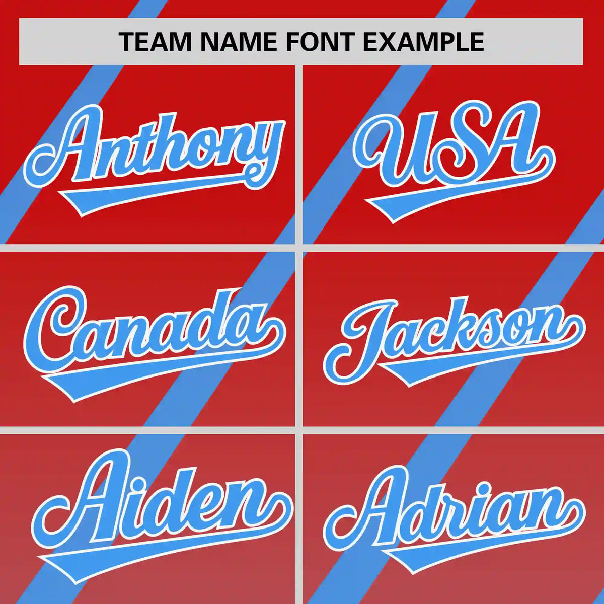 Custom Red-Powder Blue Gradient Fashion Diagonal Stripe Performance T-Shirt