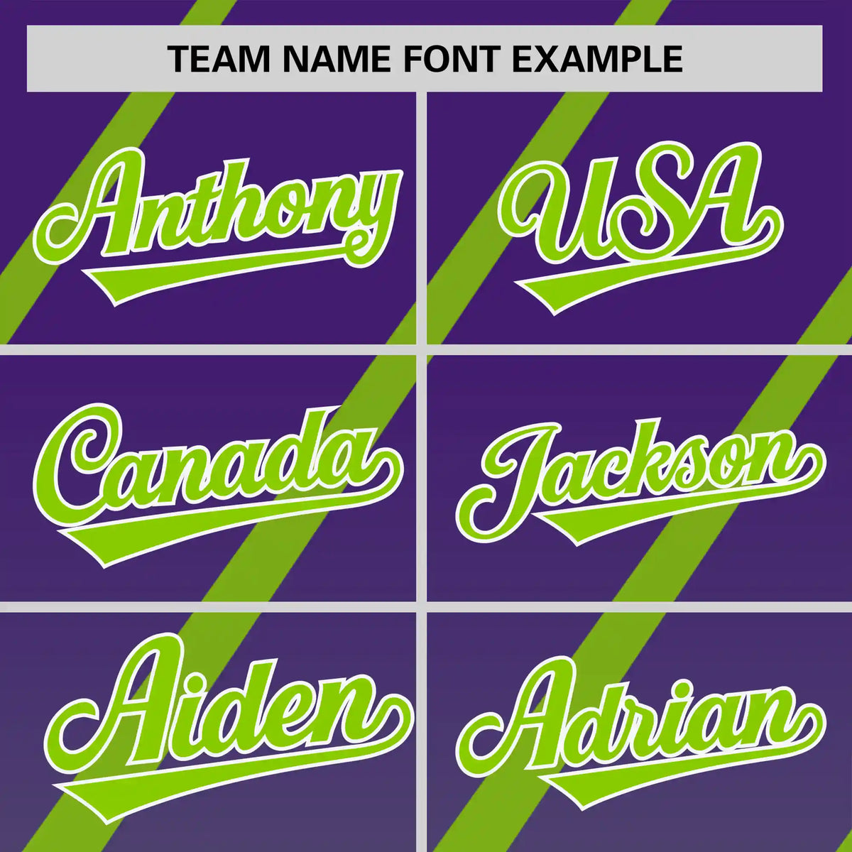 Custom Purple-Neon Green Gradient Fashion Diagonal Stripe Performance T-Shirt