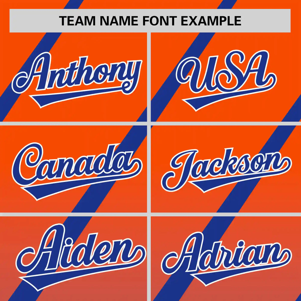 Custom Orange-Royal Blue Gradient Fashion Diagonal Stripe Performance T-Shirt
