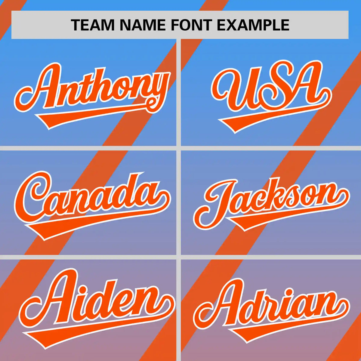 Custom Powder Blue-Orange Gradient Fashion Diagonal Stripe Performance T-Shirt