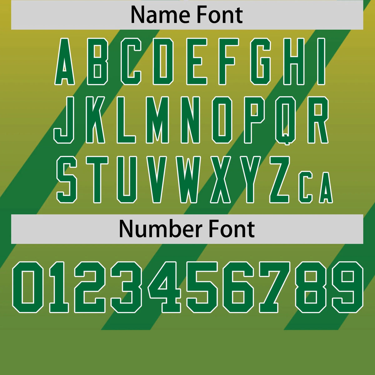 Custom Gold01-Kelly Green Gradient Fashion Diagonal Stripe Performance T-Shirt