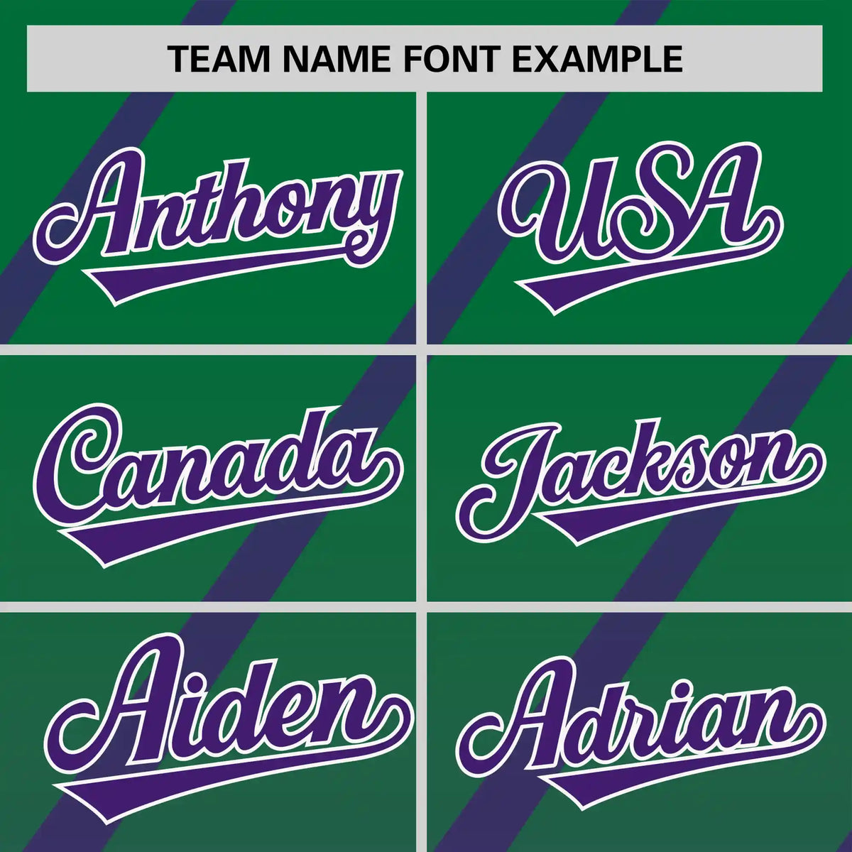 Custom Kelly Green-Purple Gradient Fashion Diagonal Stripe Performance T-Shirt