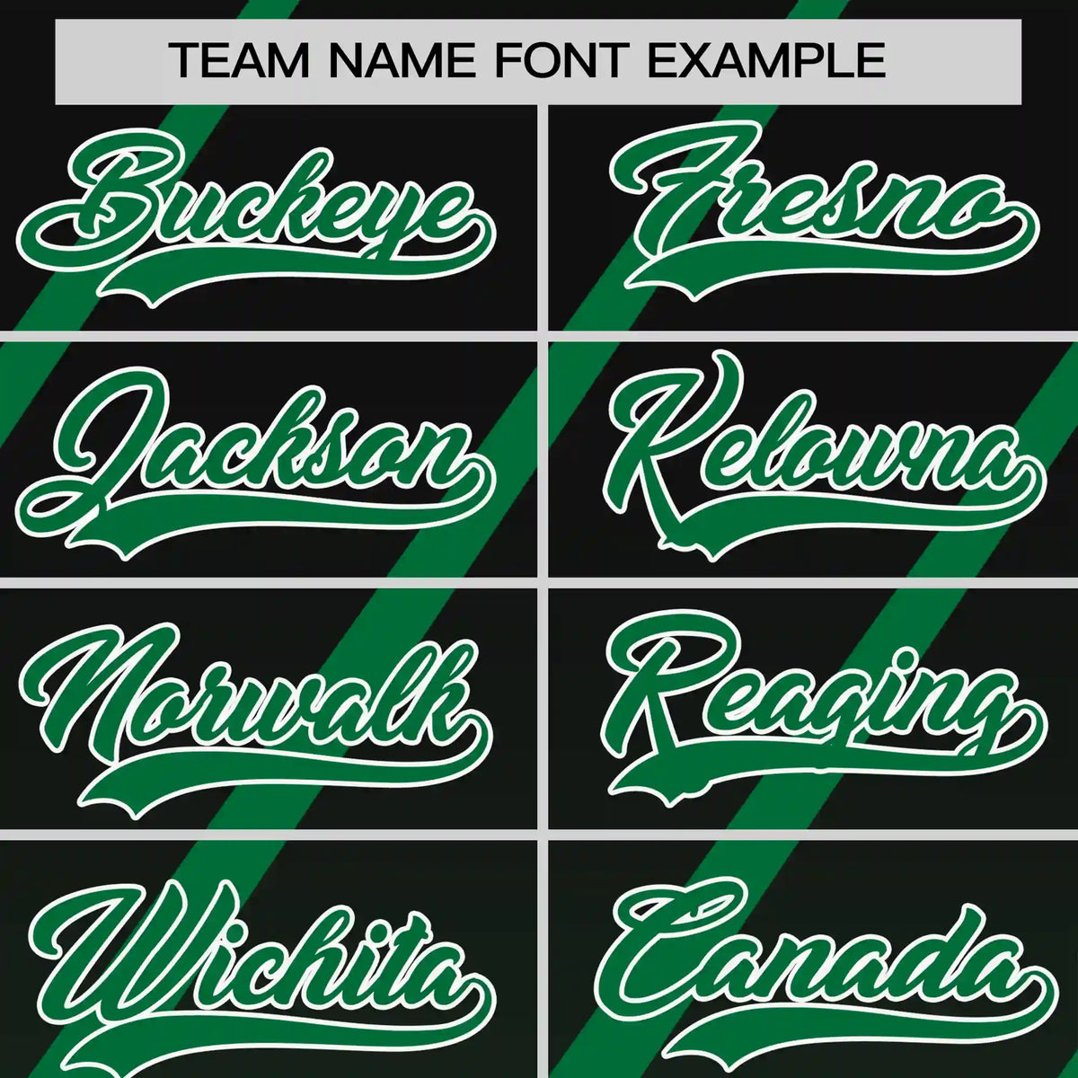 Custom Black-Kelly Green Gradient Fashion Diagonal Stripe Performance T-Shirt