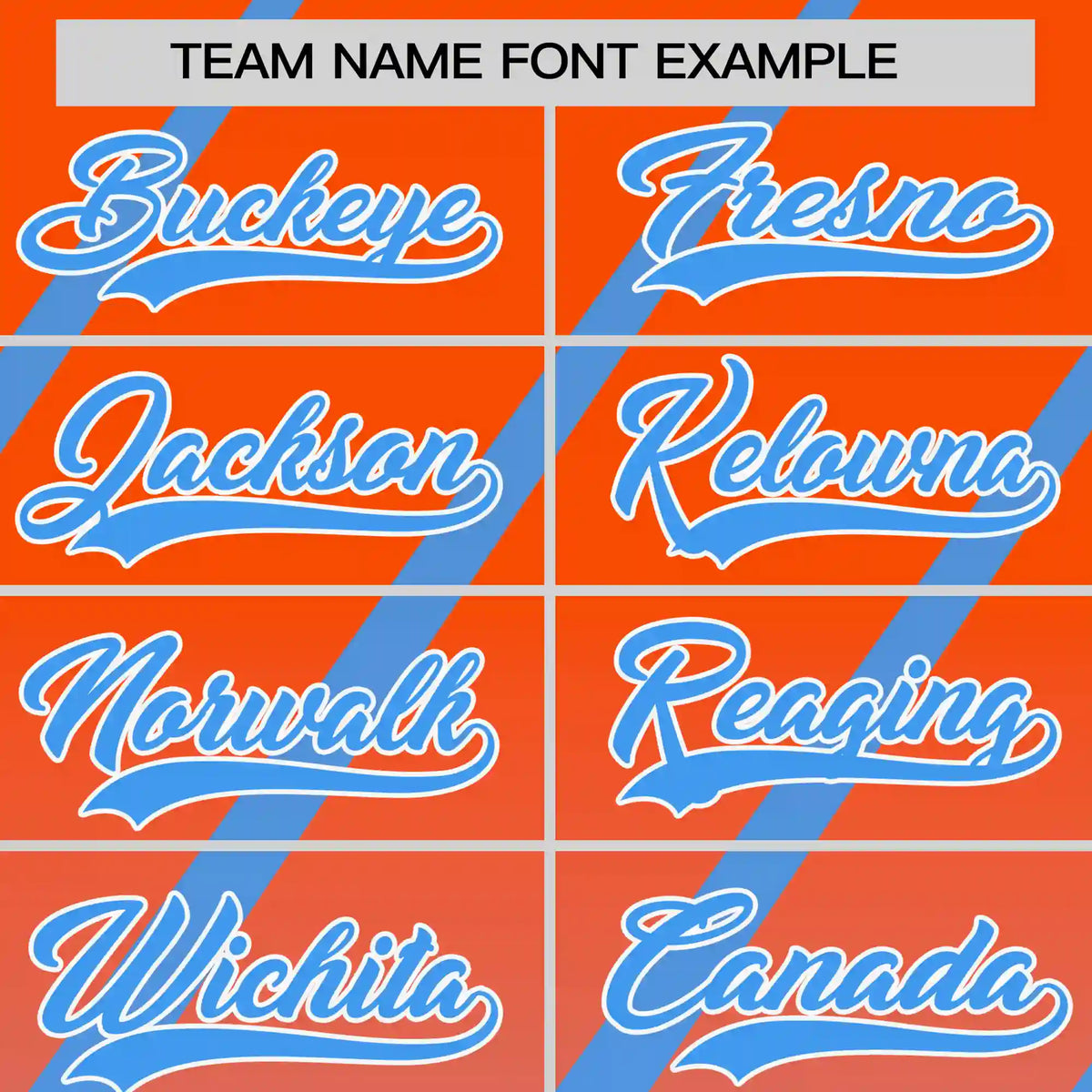 Custom Orange-Powder Blue Gradient Fashion Diagonal Stripe Performance T-Shirt