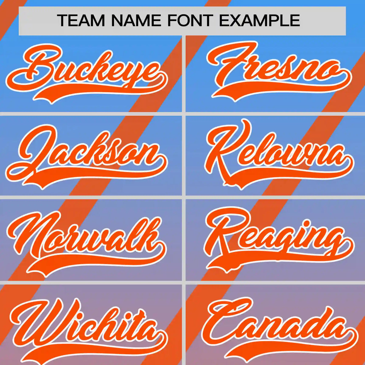Custom Powder Blue-Orange Gradient Fashion Diagonal Stripe Performance T-Shirt