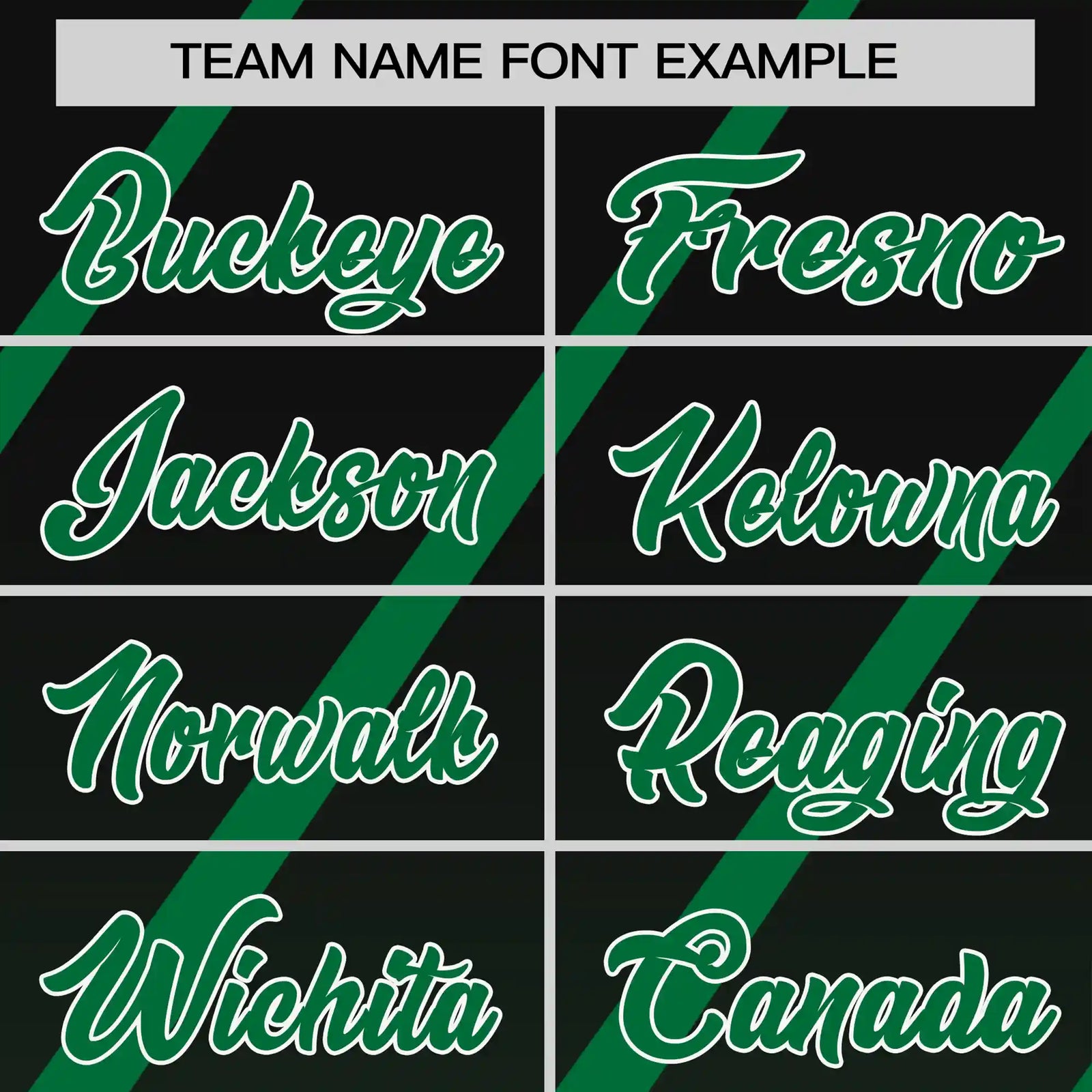 Custom Black-Kelly Green Gradient Fashion Diagonal Stripe Performance T-Shirt