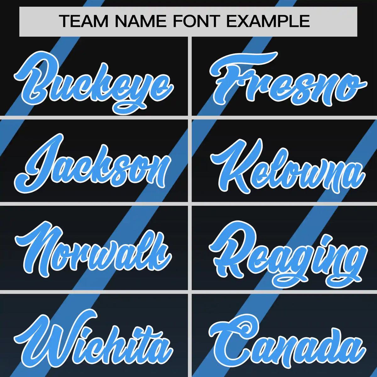 Custom Black-Powder Blue Gradient Fashion Diagonal Stripe Performance T-Shirt