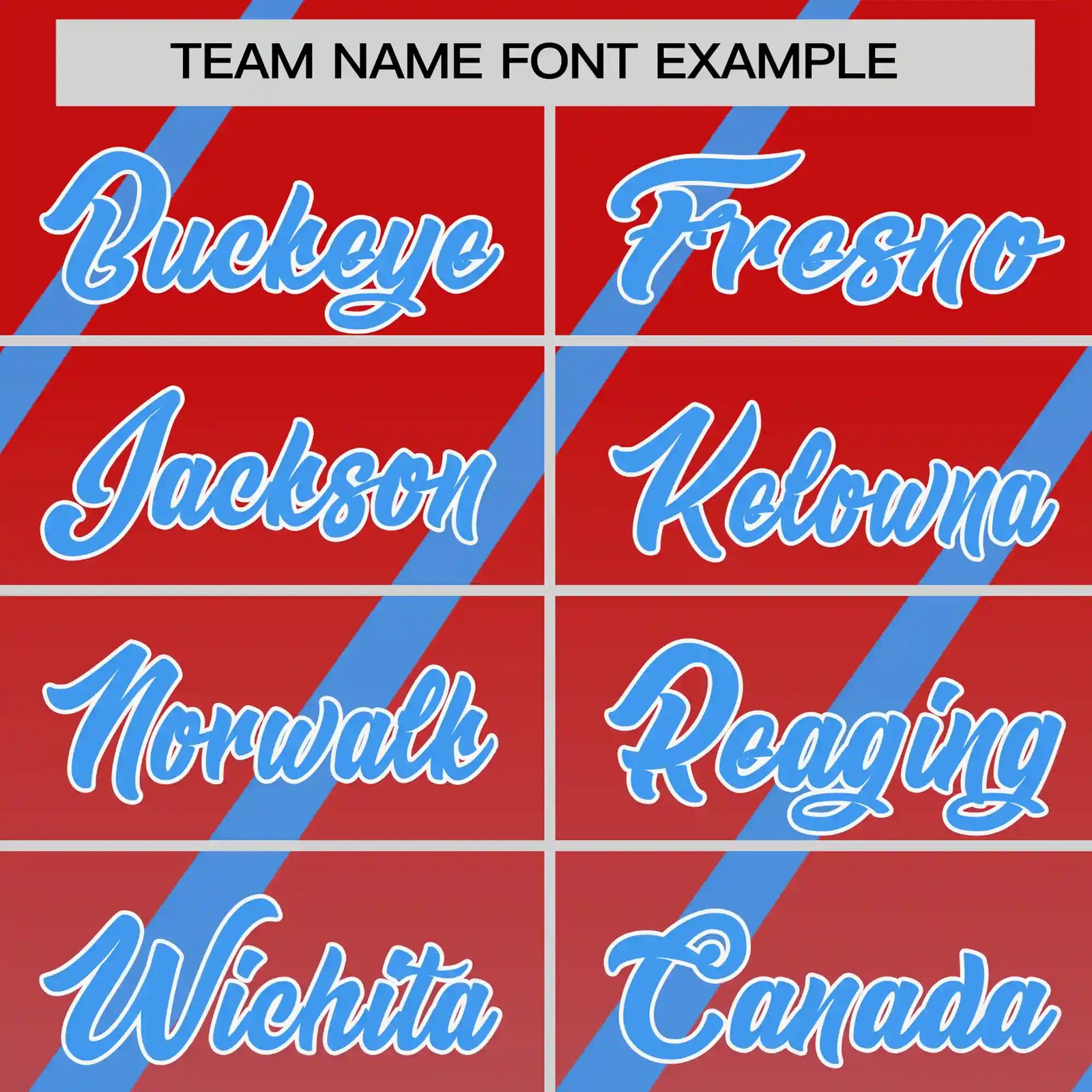 Custom Red-Powder Blue Gradient Fashion Diagonal Stripe Performance T-Shirt
