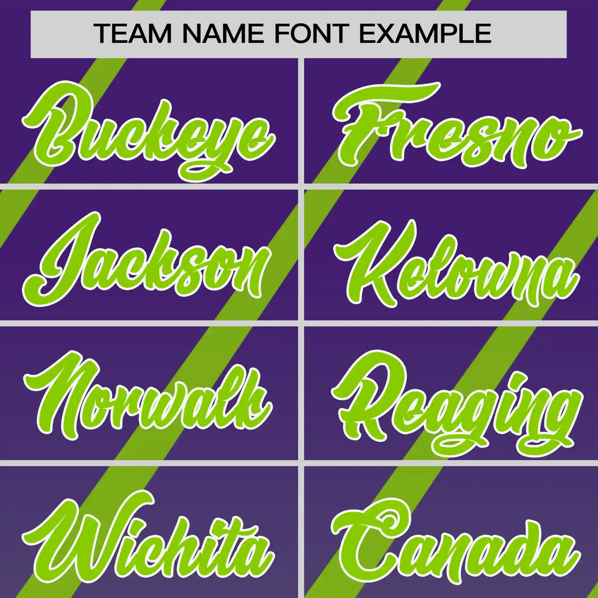 Custom Purple-Neon Green Gradient Fashion Diagonal Stripe Performance T-Shirt