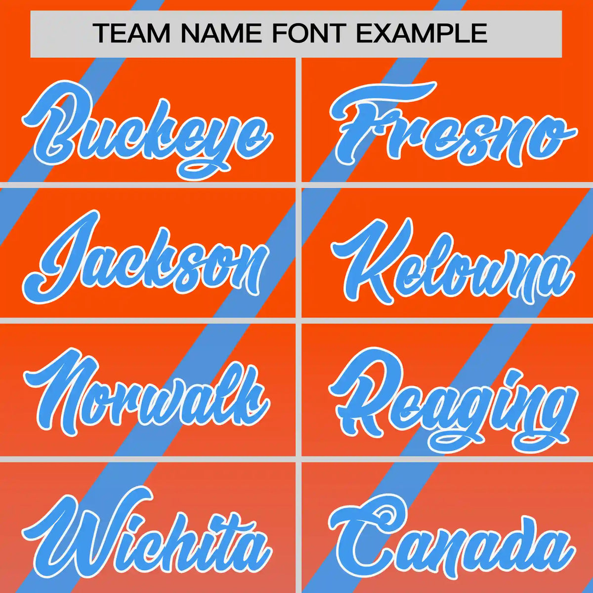 Custom Orange-Powder Blue Gradient Fashion Diagonal Stripe Performance T-Shirt