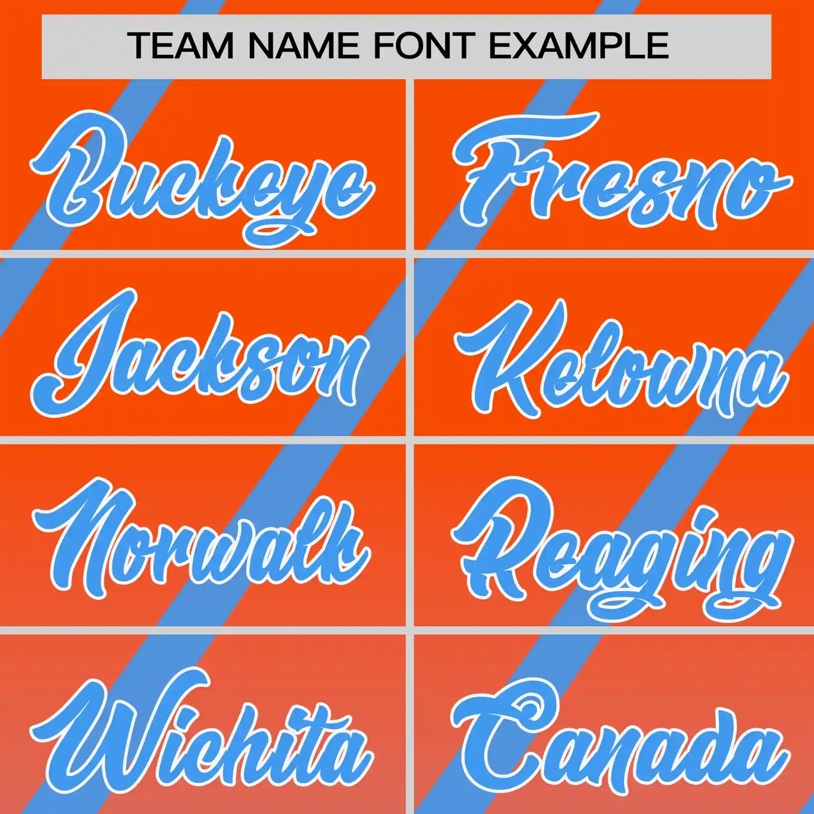 Custom Orange-Powder Blue Gradient Fashion Diagonal Stripe Performance T-Shirt