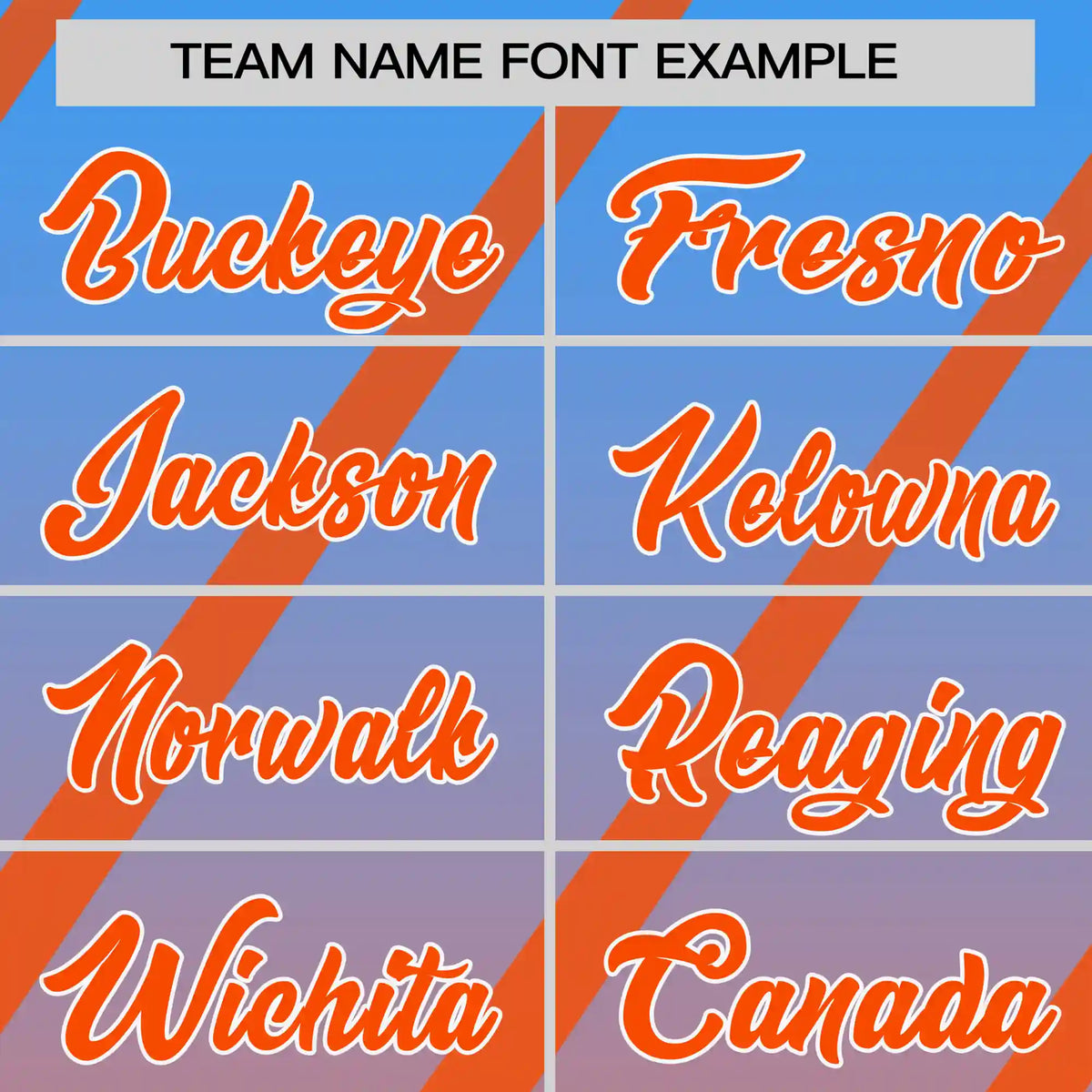Custom Powder Blue-Orange Gradient Fashion Diagonal Stripe Performance T-Shirt