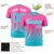 Custom Pink-Sky Blue Gradient Fashion Diagonal Stripe Performance T-Shirt