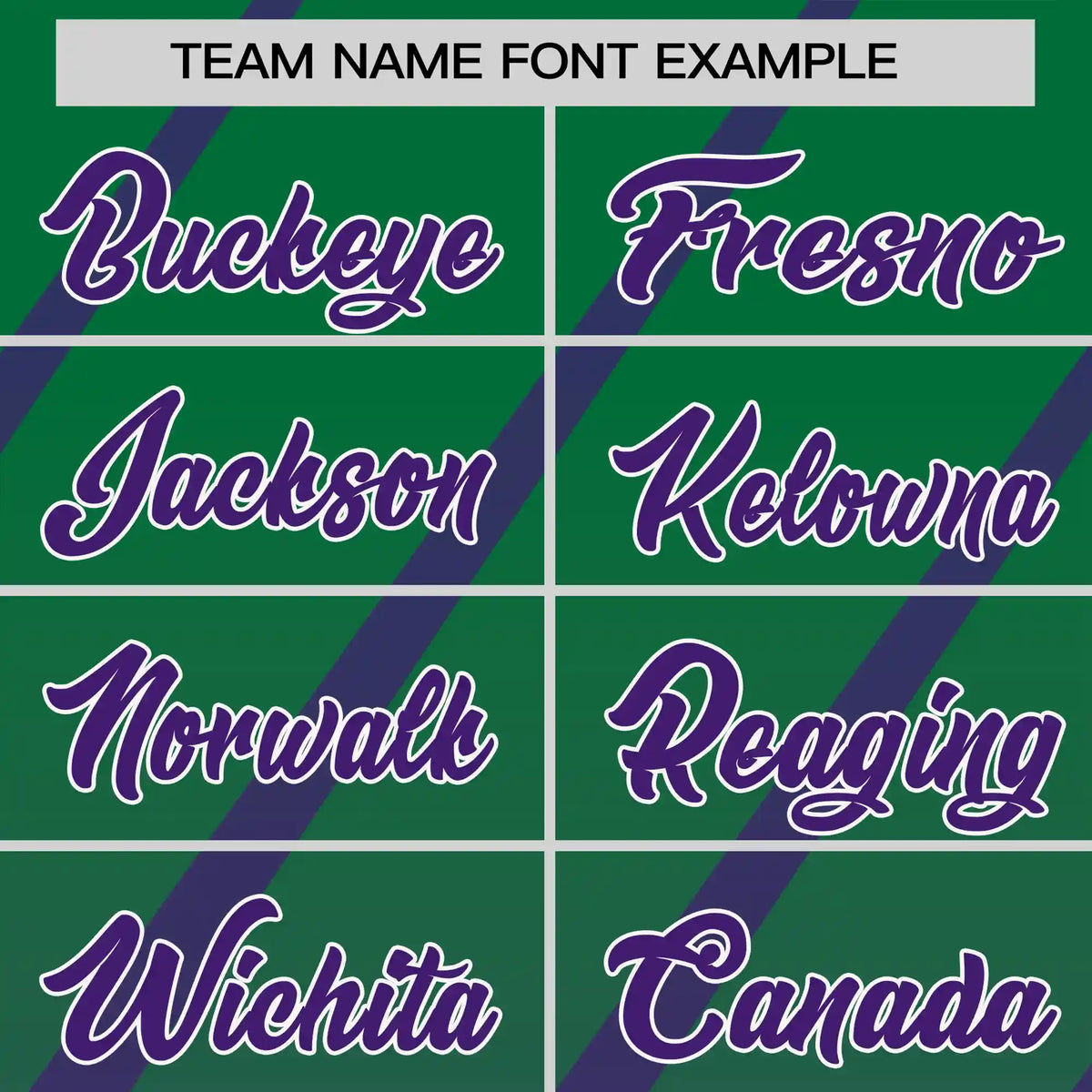 Custom Kelly Green-Purple Gradient Fashion Diagonal Stripe Performance T-Shirt