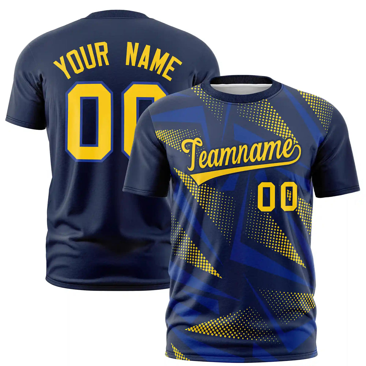 Custom Navy Graffiti Pattern Design Performance T-Shirt