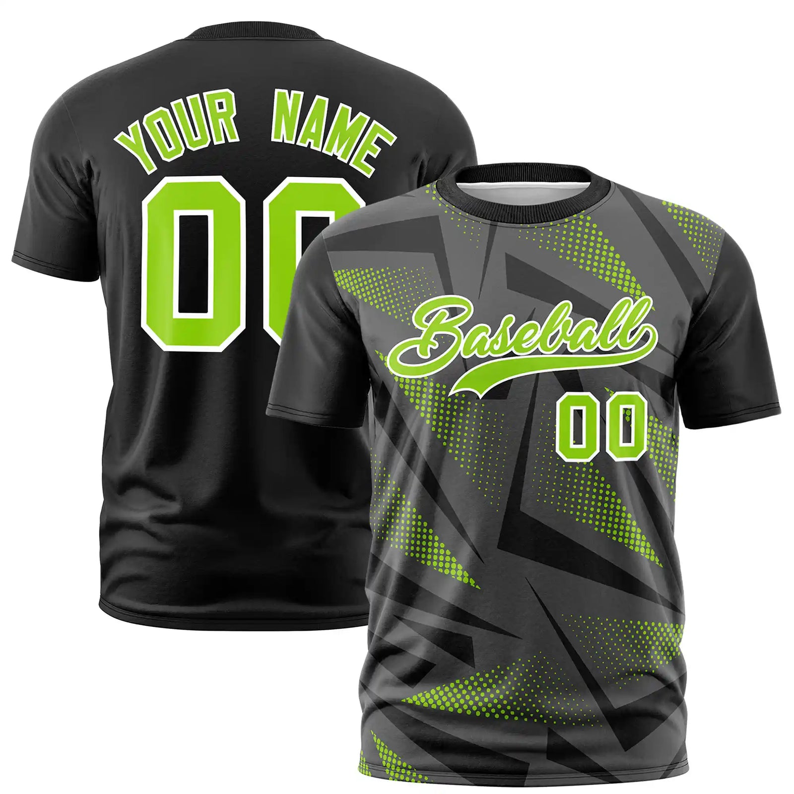 Custom Black Graffiti Pattern Design Performance T-Shirt