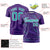 Custom Purple Graffiti Pattern Design Performance T-Shirt