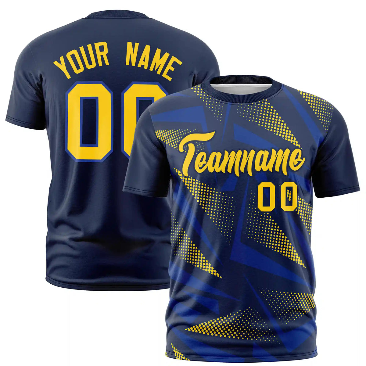 Custom Navy Graffiti Pattern Design Performance T-Shirt