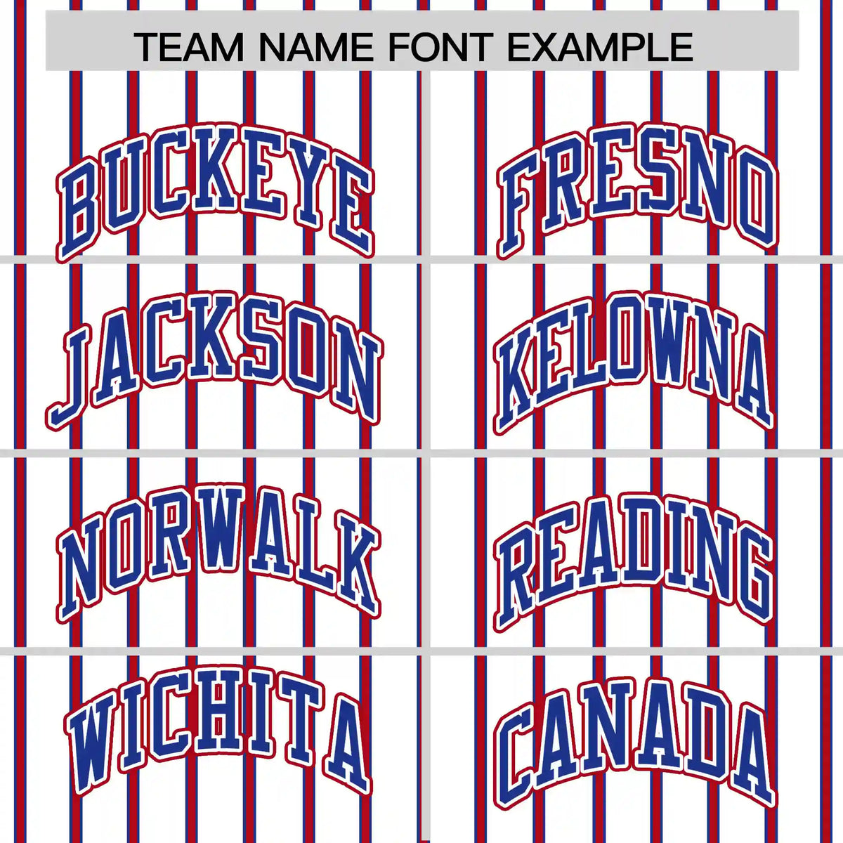 Custom White Royal Blue-Red Pinstripe Pattern Design Performance T-Shirt