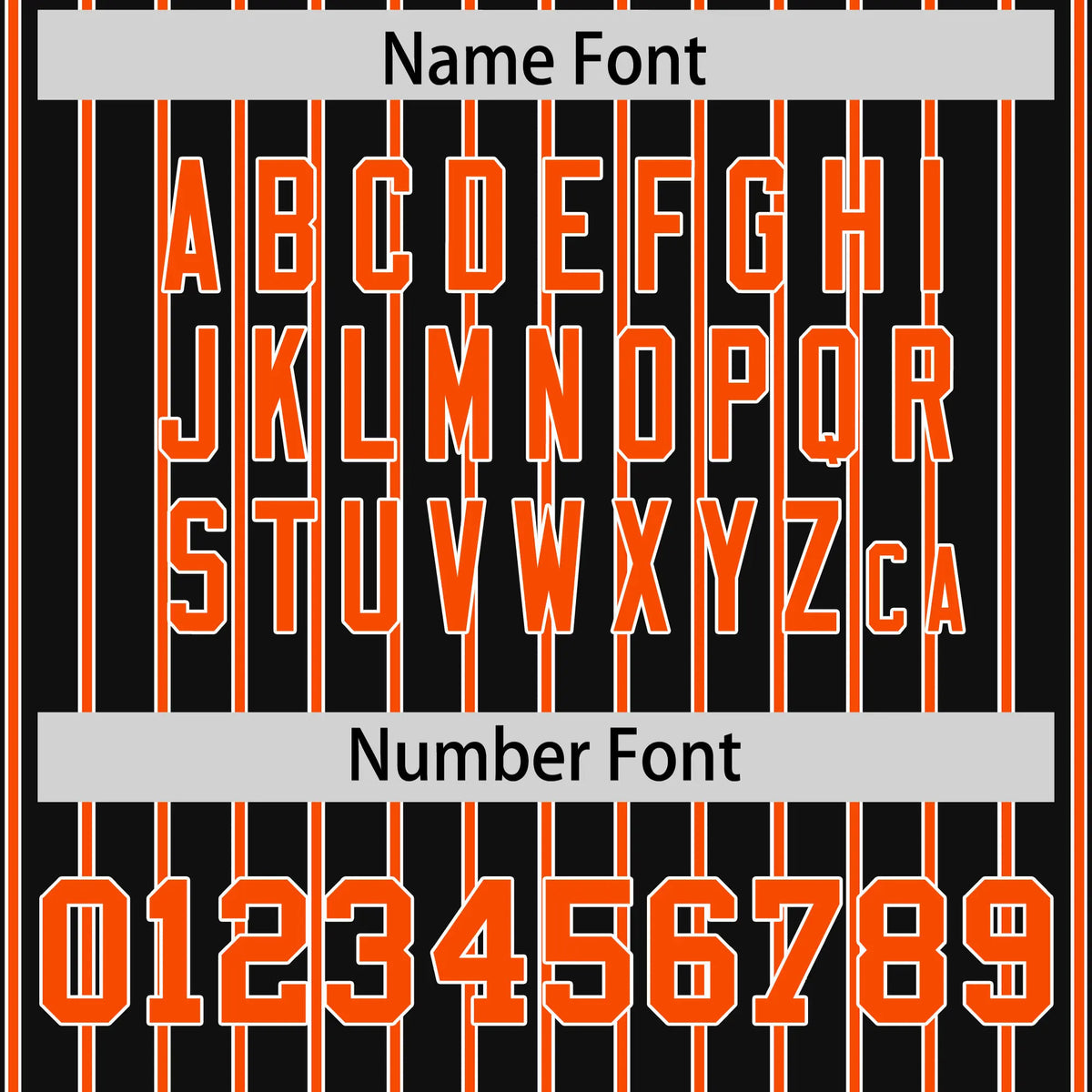 Custom Black White-Orange Pinstripe Pattern Design Performance T-Shirt