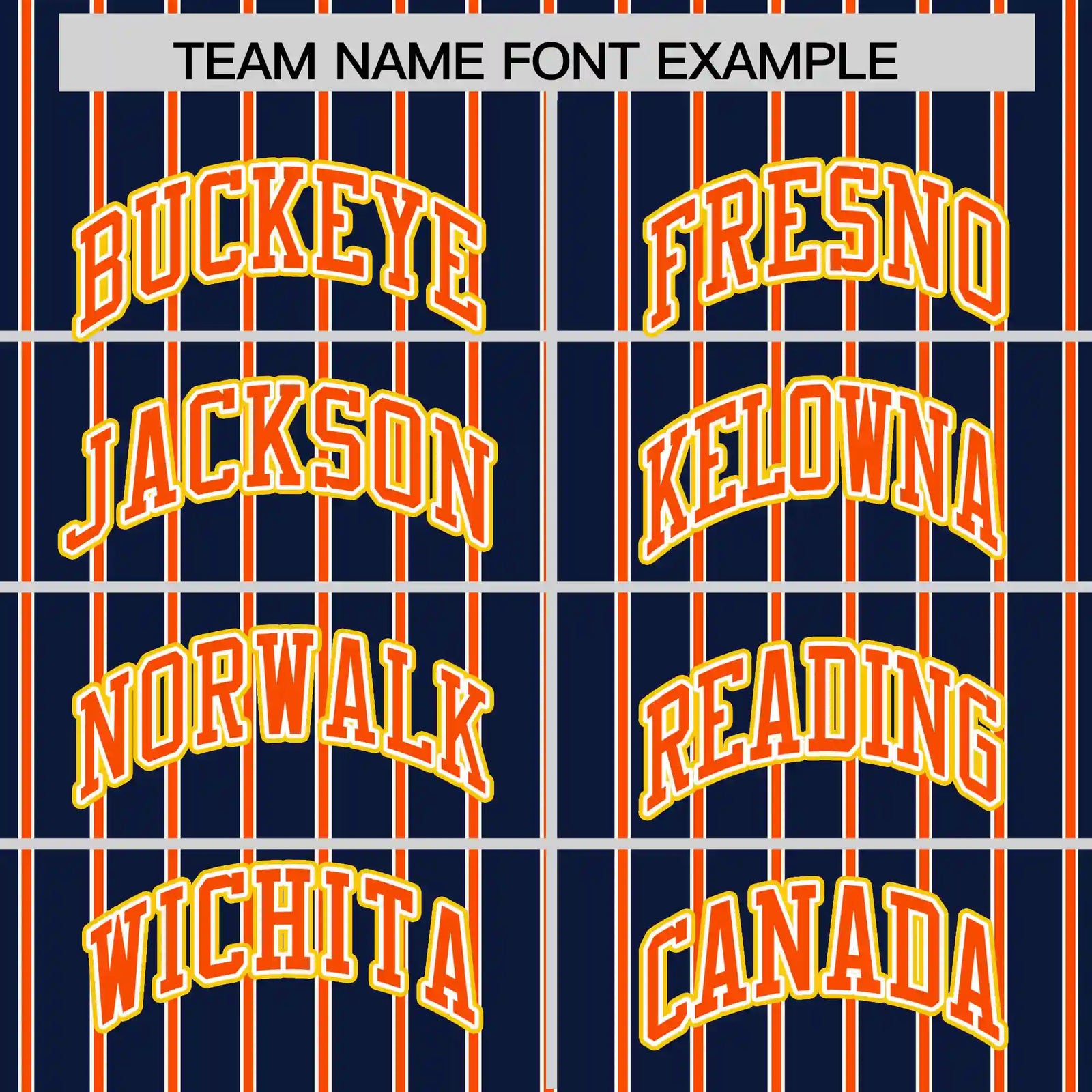 Custom Navy White-Orange Pinstripe Pattern Design Performance T-Shirt