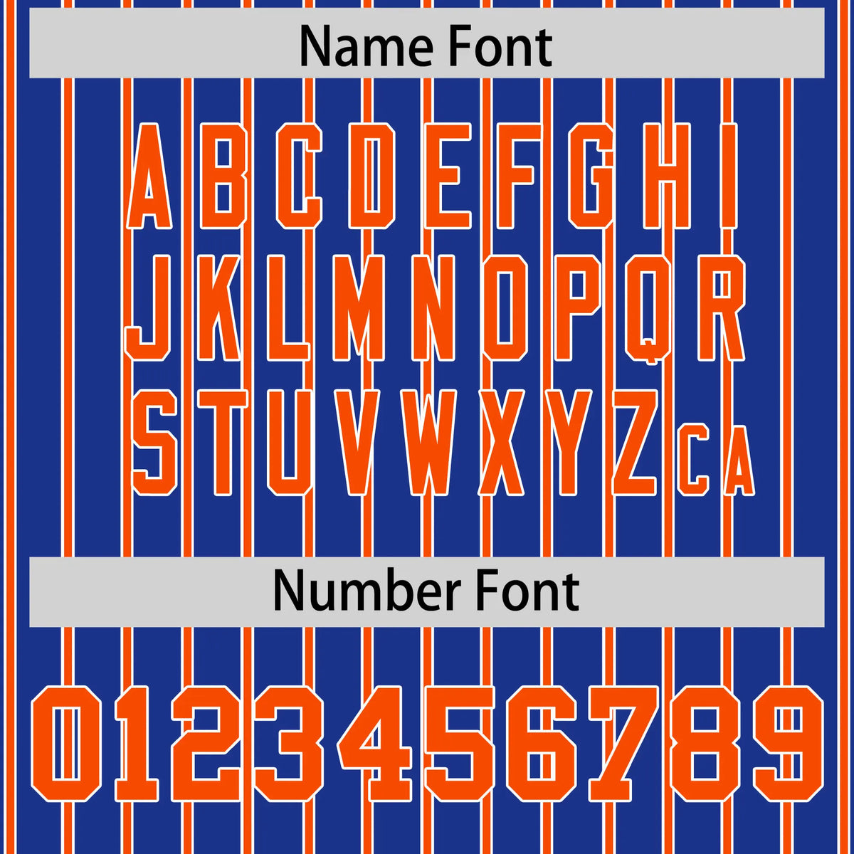 Custom Royal Blue White-Orange Pinstripe Pattern Design Performance T-Shirt