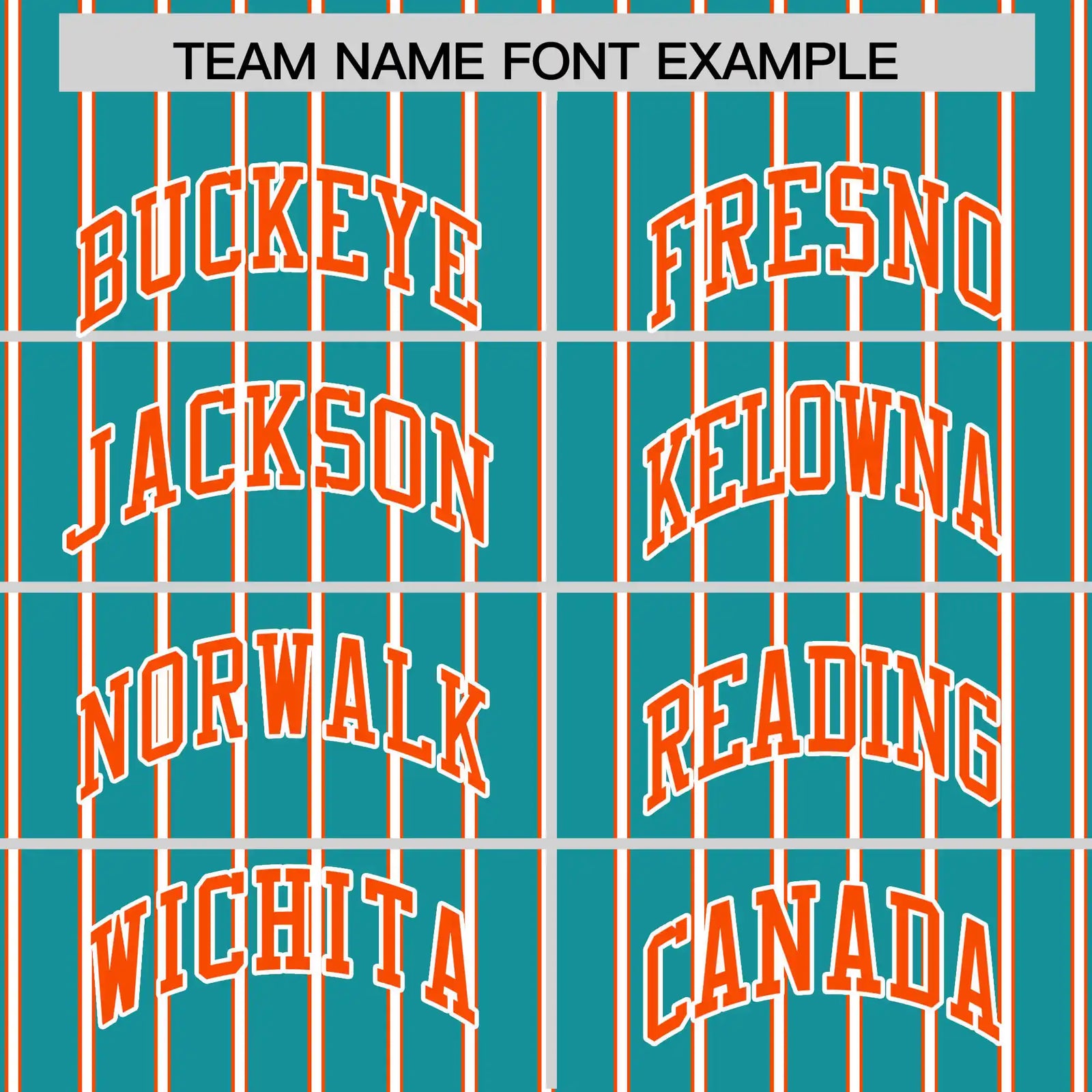 Custom Aqua White-Orange Pinstripe Pattern Design Performance T-Shirt