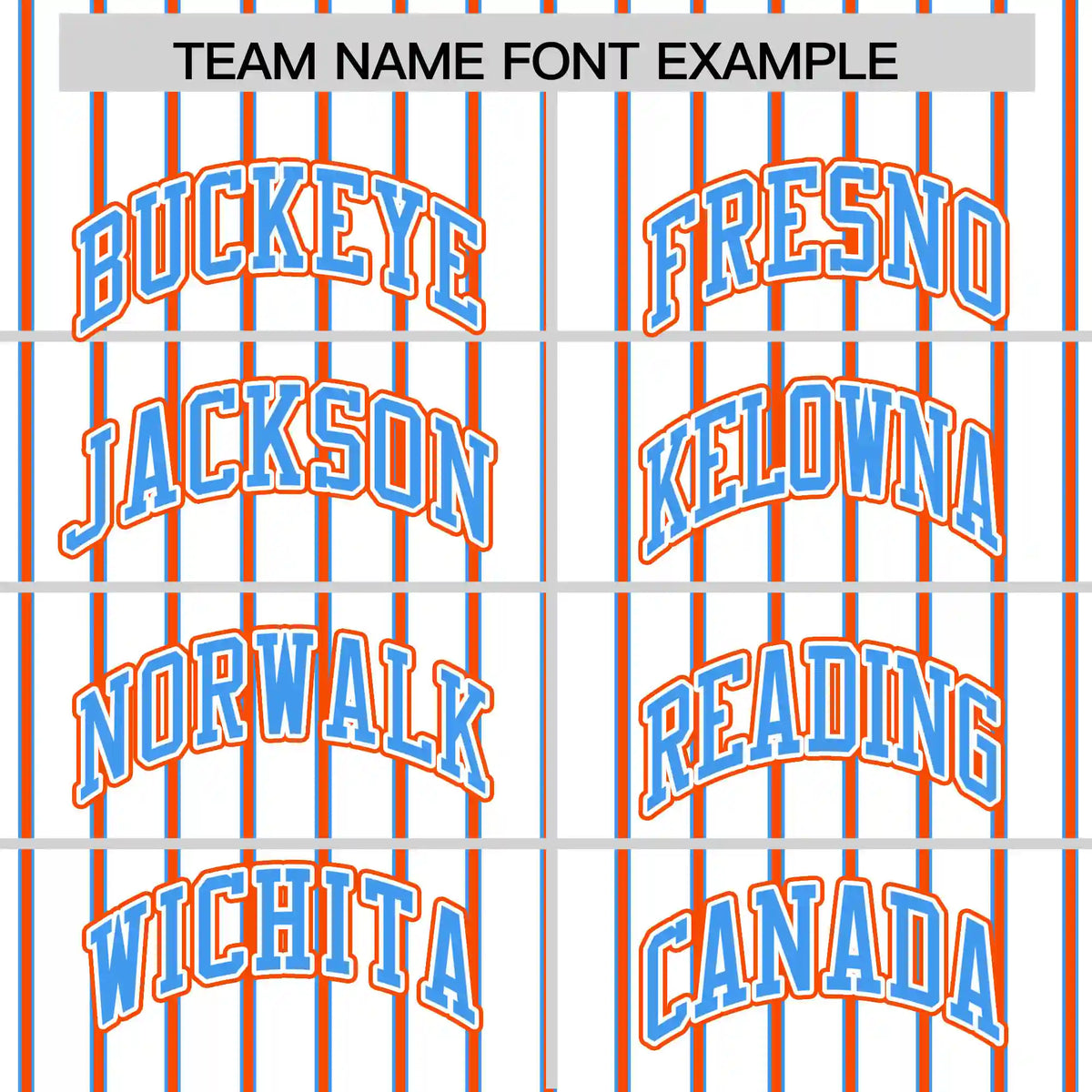 Custom White Powder Blue-Orange Pinstripe Pattern Design Performance T-Shirt