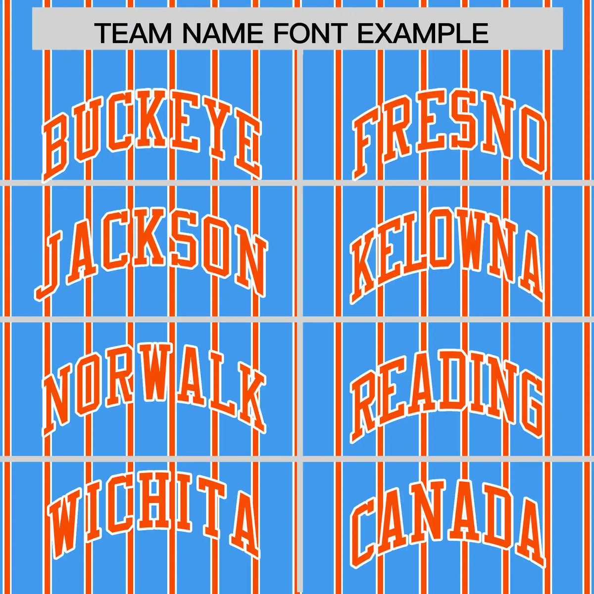 Custom Powder Blue White-Orange Pinstripe Pattern Design Performance T-Shirt