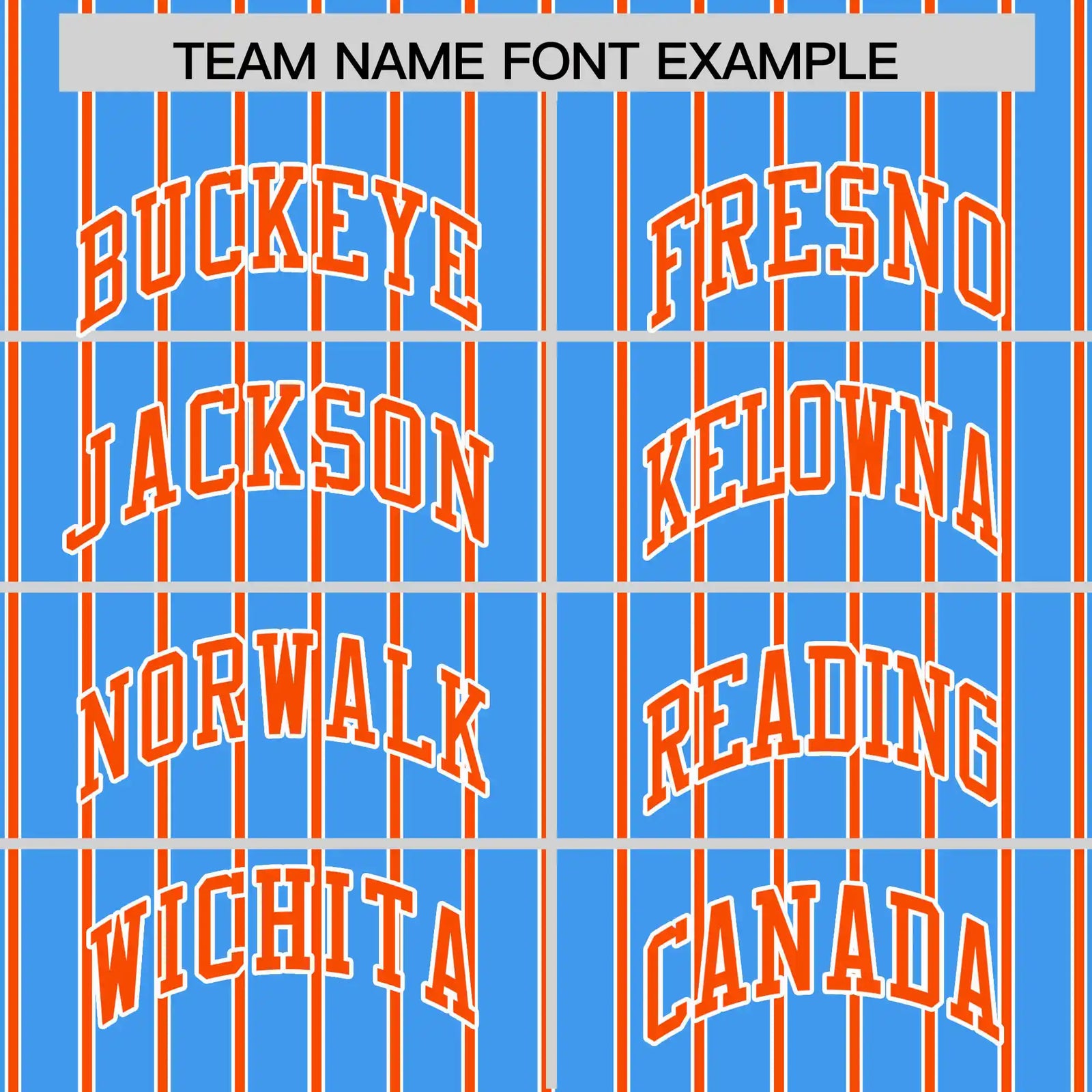 Custom Powder Blue White-Orange Pinstripe Pattern Design Performance T-Shirt