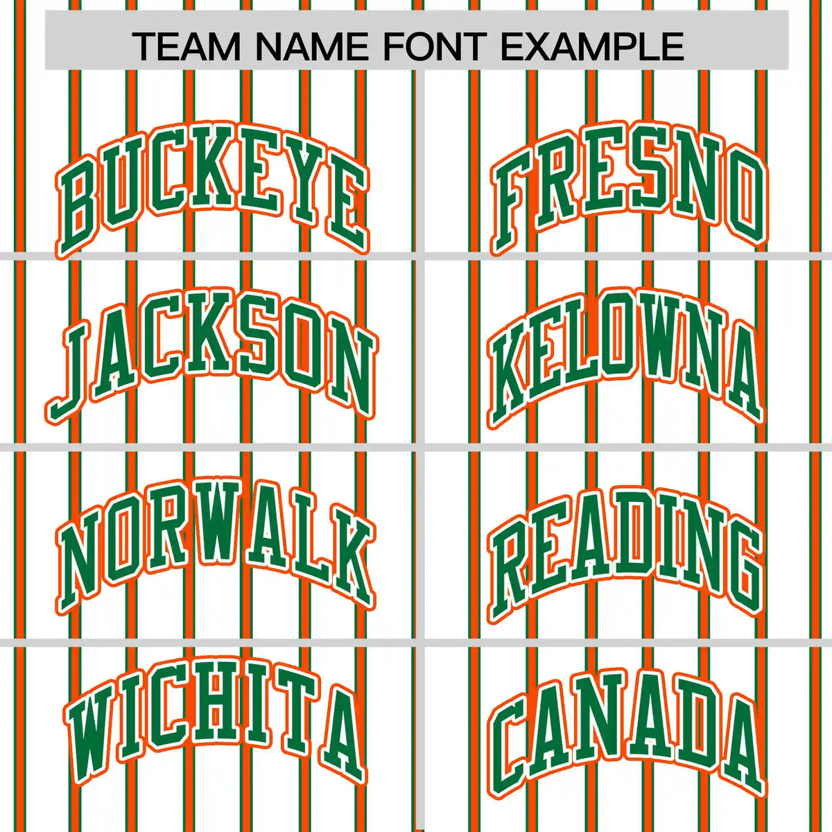 Custom White Kelly Green-Orange Pinstripe Pattern Design Performance T-Shirt