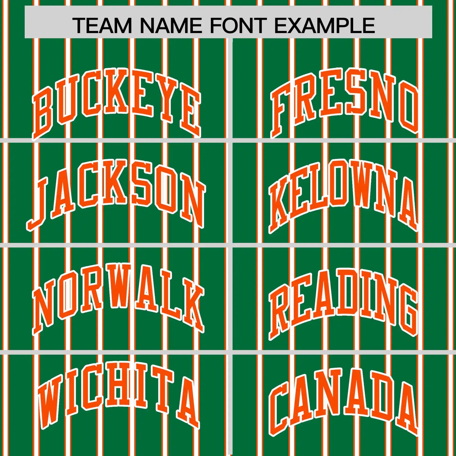 Custom Kelly Green White-Orange Pinstripe Pattern Design Performance T-Shirt