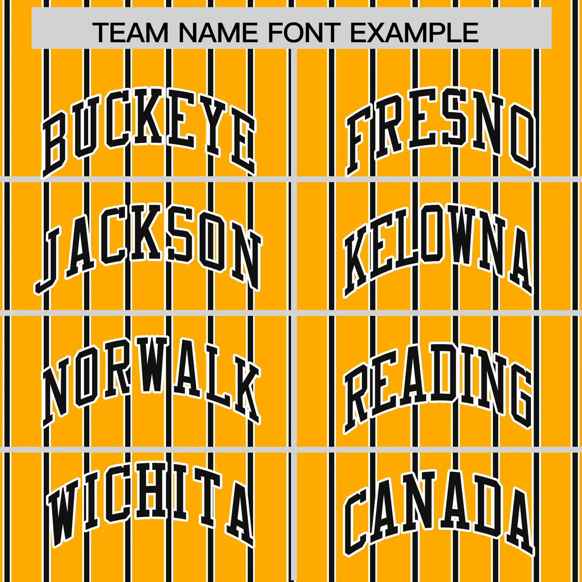 Custom Yellow White-Black Pinstripe Pattern Design Performance T-Shirt