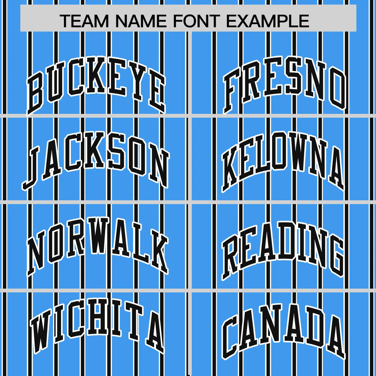 Custom Powder Blue White-Black Pinstripe Pattern Design Performance T-Shirt