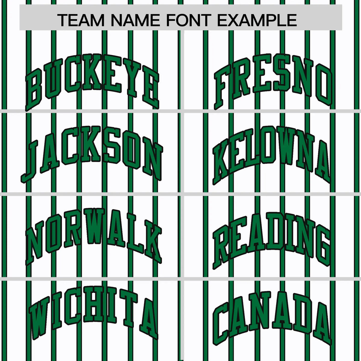 Custom White Kelly Green-Black Pinstripe Pattern Design Performance T-Shirt