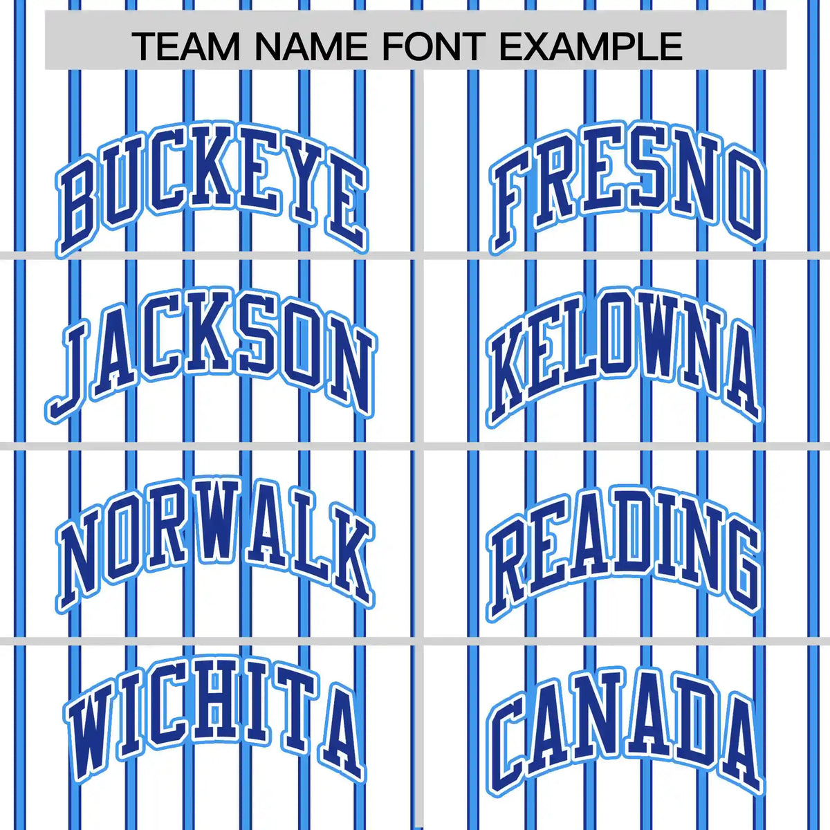 Custom White Royal Blue-Powder Blue Pinstripe Pattern Design Performance T-Shirt