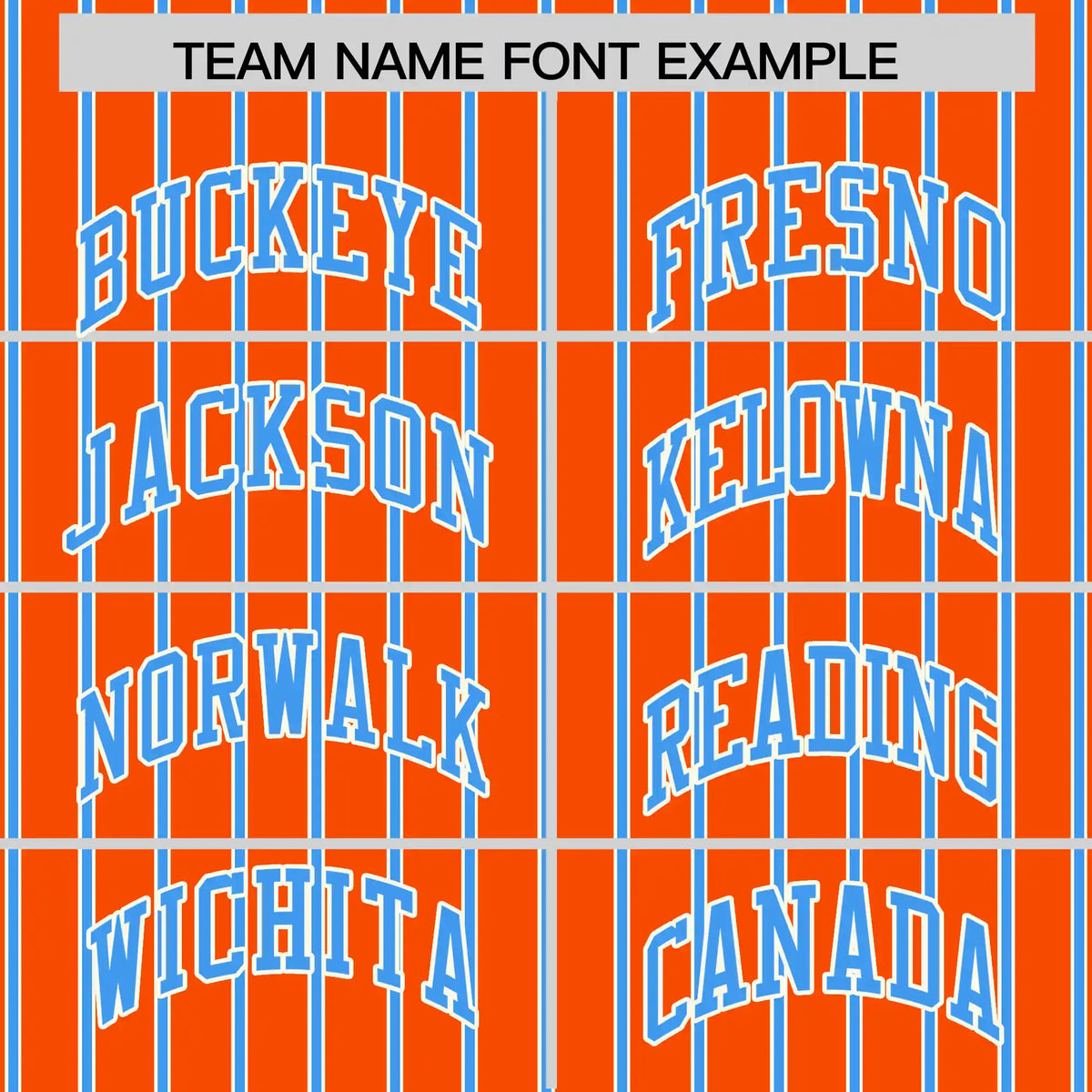 Custom Orange White-Powder Blue Pinstripe Pattern Design Performance T-Shirt