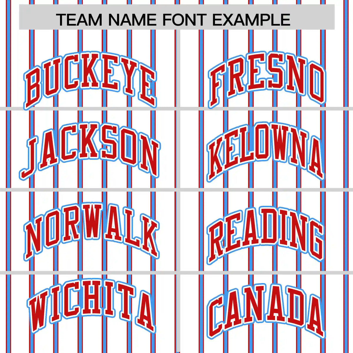 Custom White Red-Powder Blue Pinstripe Pattern Design Performance T-Shirt