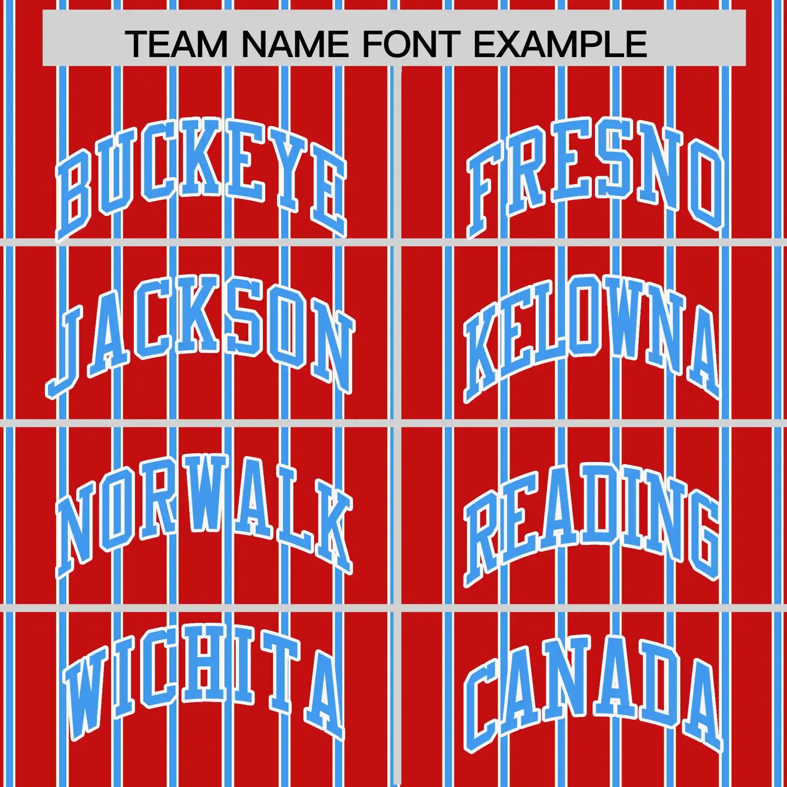 Custom Red White-Powder Blue Pinstripe Pattern Design Performance T-Shirt