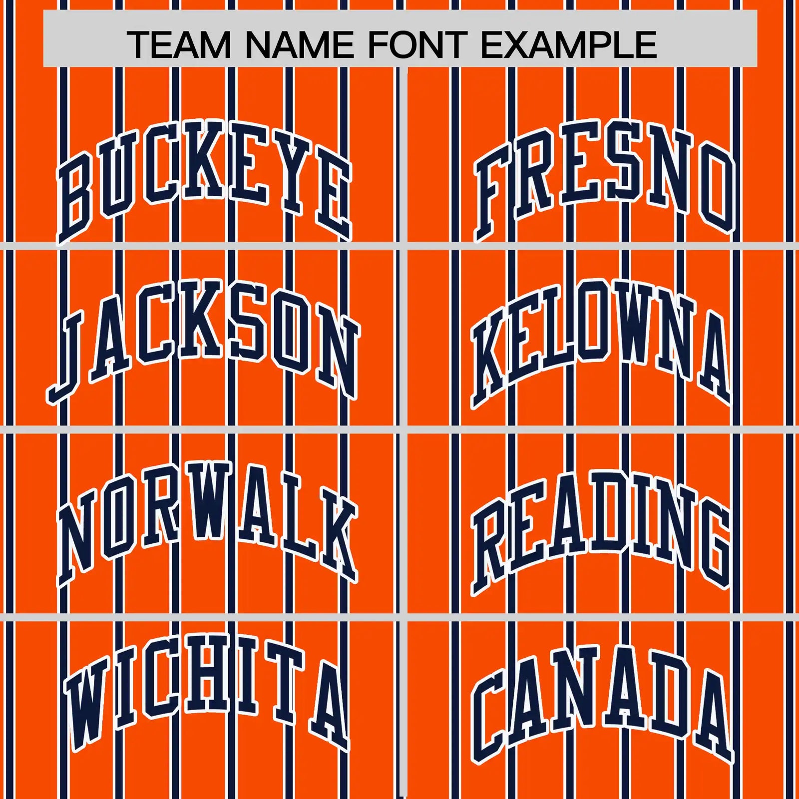 Custom Orange White-Navy Pinstripe Pattern Design Performance T-Shirt