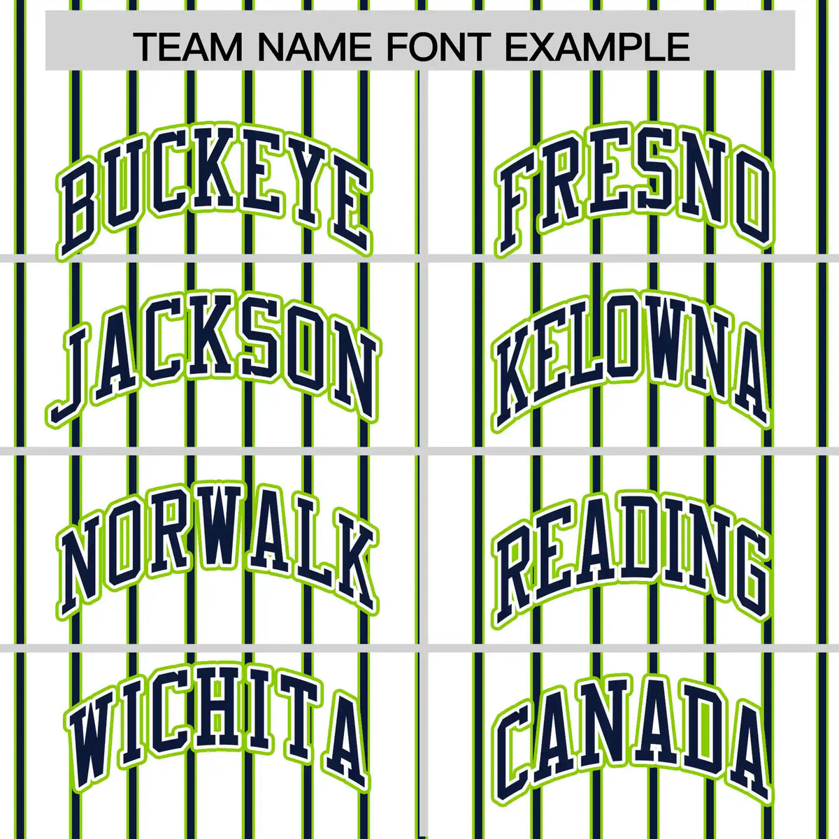 Custom White Neon Green-Navy Pinstripe Pattern Design Performance T-Shirt