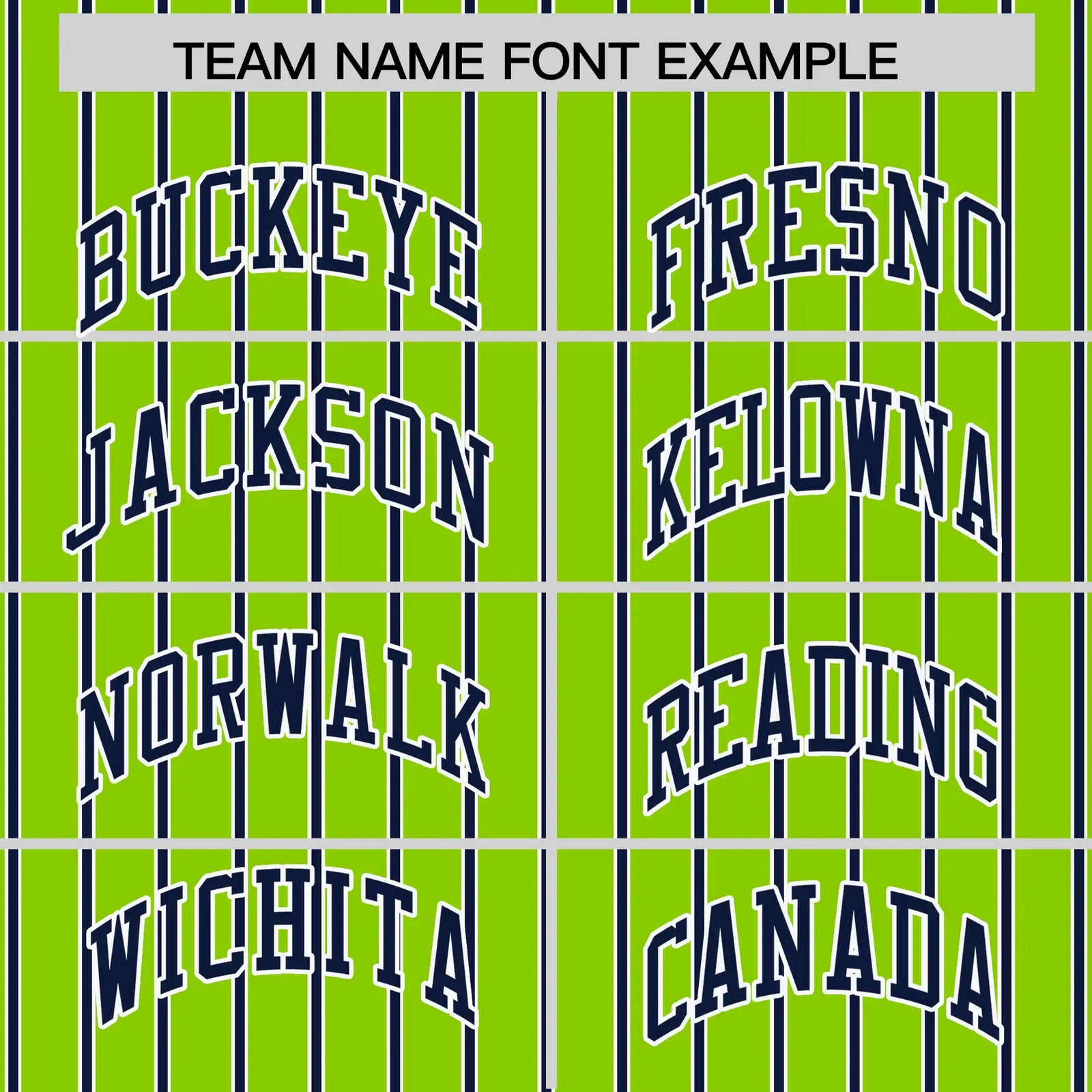 Custom Neon Green White-Navy Pinstripe Pattern Design Performance T-Shirt
