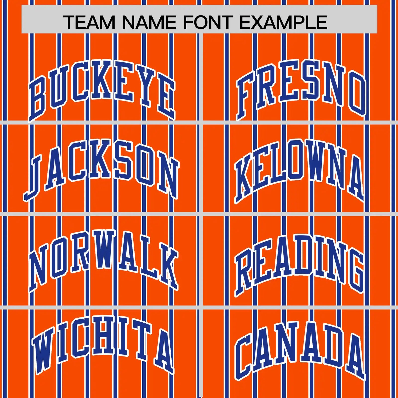 Custom Orange White-Royal Blue Pinstripe Pattern Design Performance T-Shirt