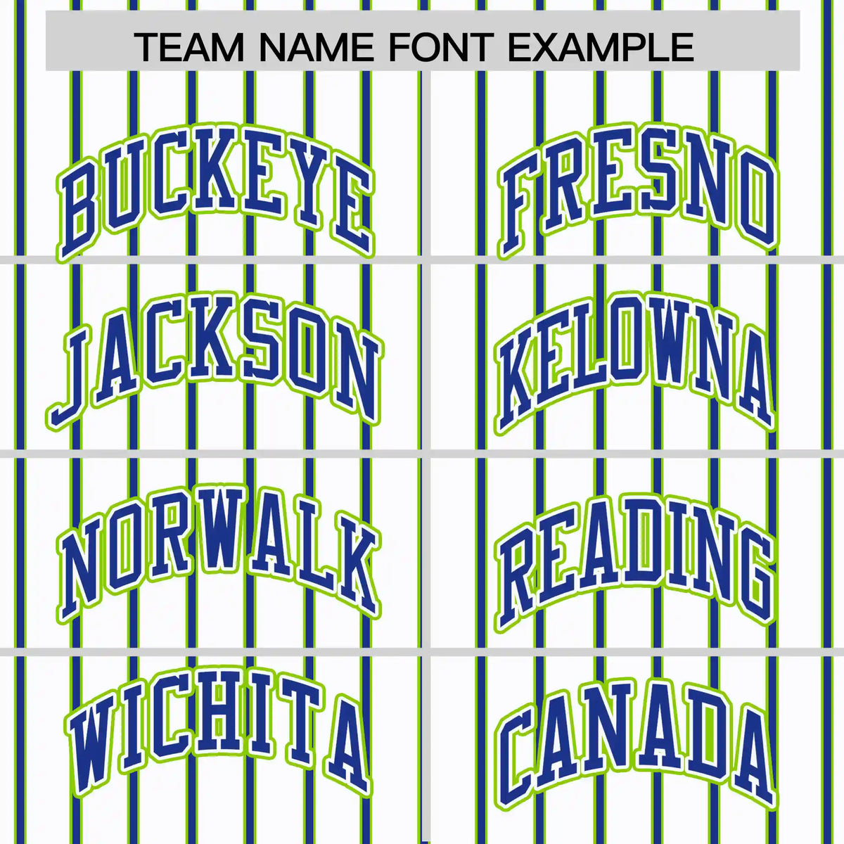 Custom White Neon Green-Royal Blue Pinstripe Pattern Design Performance T-Shirt
