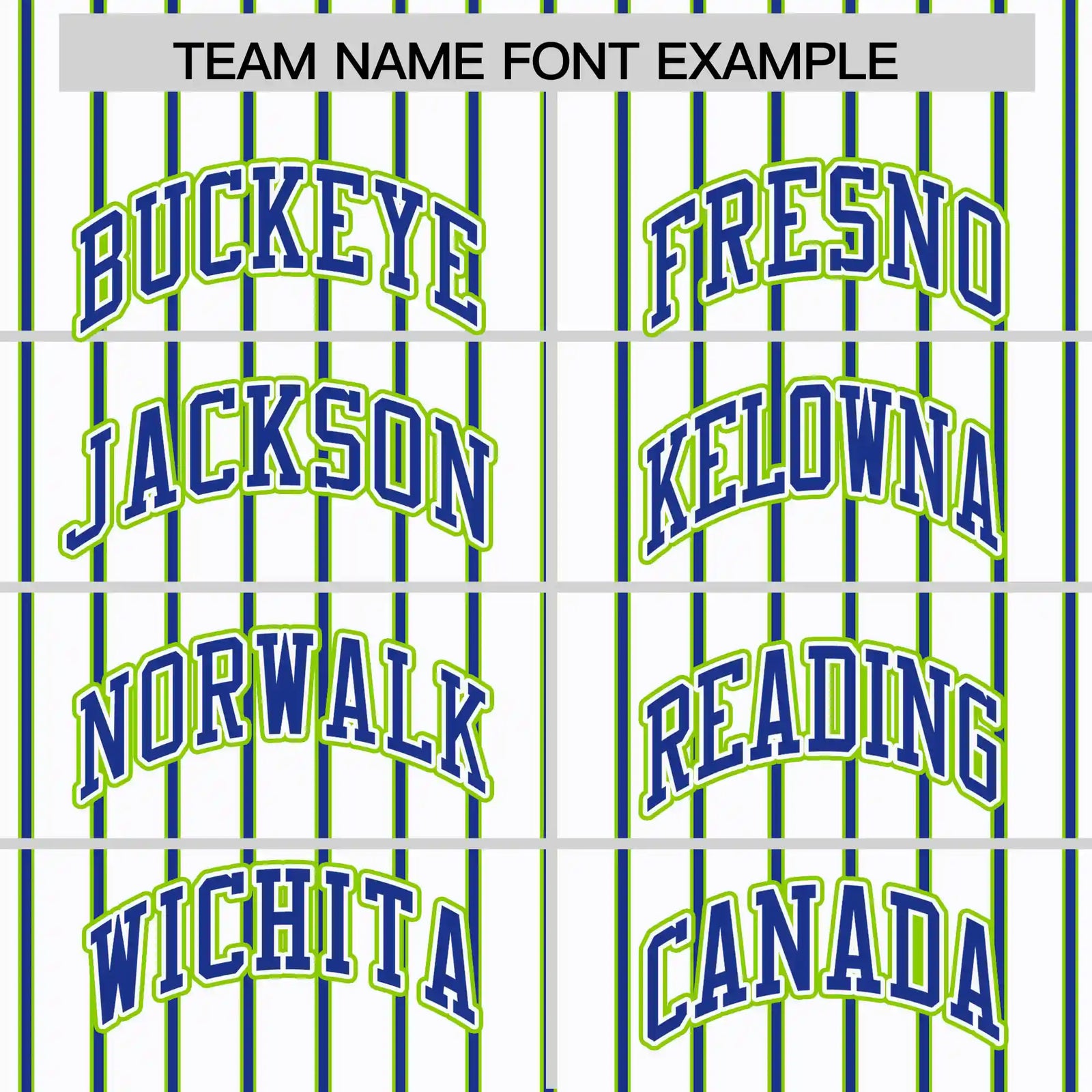 Custom White Neon Green-Royal Blue Pinstripe Pattern Design Performance T-Shirt