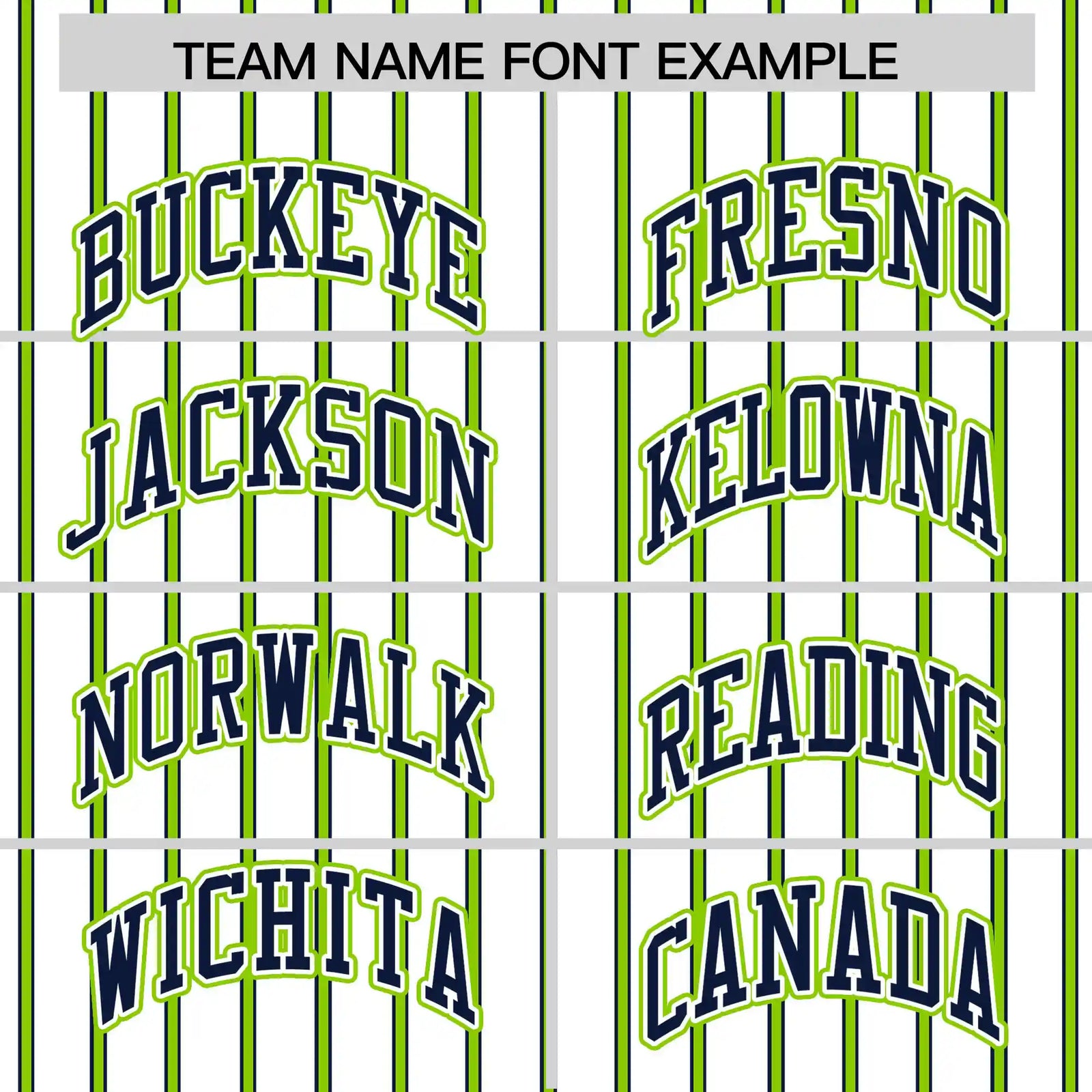 Custom White Navy-Neon Green Pinstripe Pattern Design Performance T-Shirt